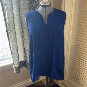Cristina B Top Blue Sleeveless Women's Size XXL